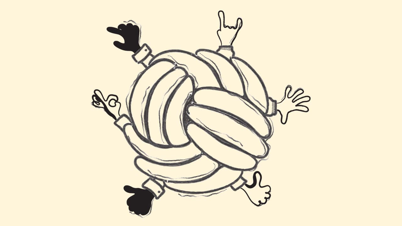 illustration mains sortent de partout