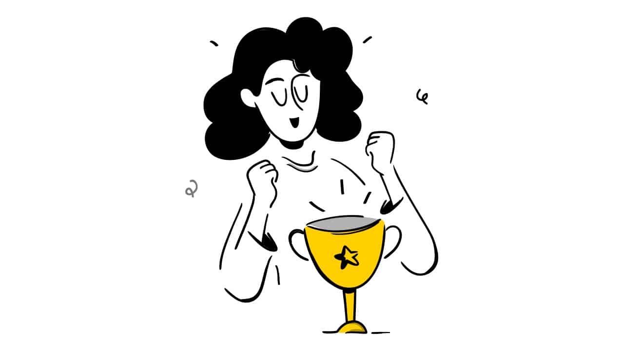 illustration trophee joie